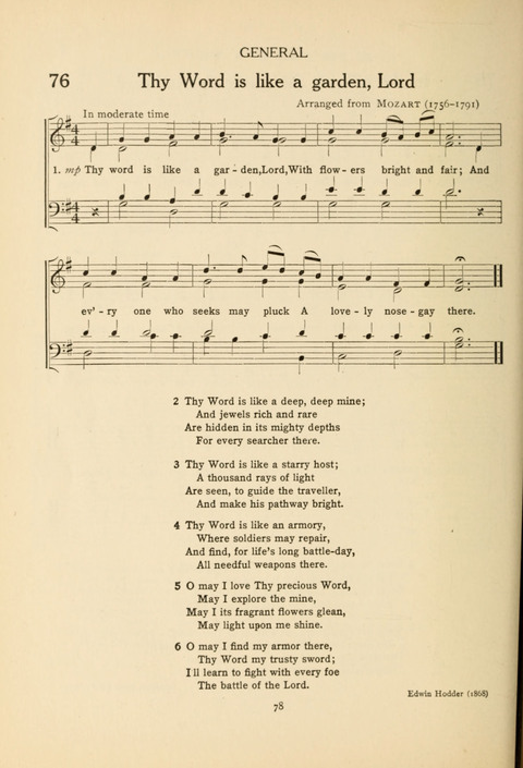 The Concord Hymnal: for Day School, Sunday School and Home page 78