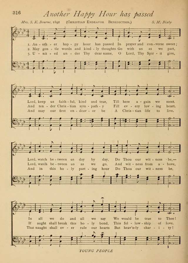 The Church and Home Hymnal: containing hymns and tunes for church service, for prayer meetings, for Sunday schools, for praise service, for home circles, for young people, children and special occasio page 329