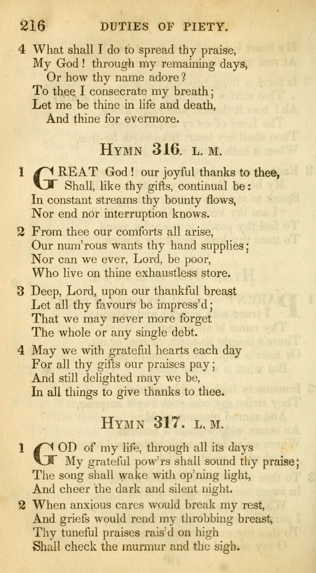 A Collection of Hymns and a Liturgy: for the use of Evangelical Lutheran Churches, to which are added prayers for families and individuals (New and Enl. Stereotype Ed.) page 216