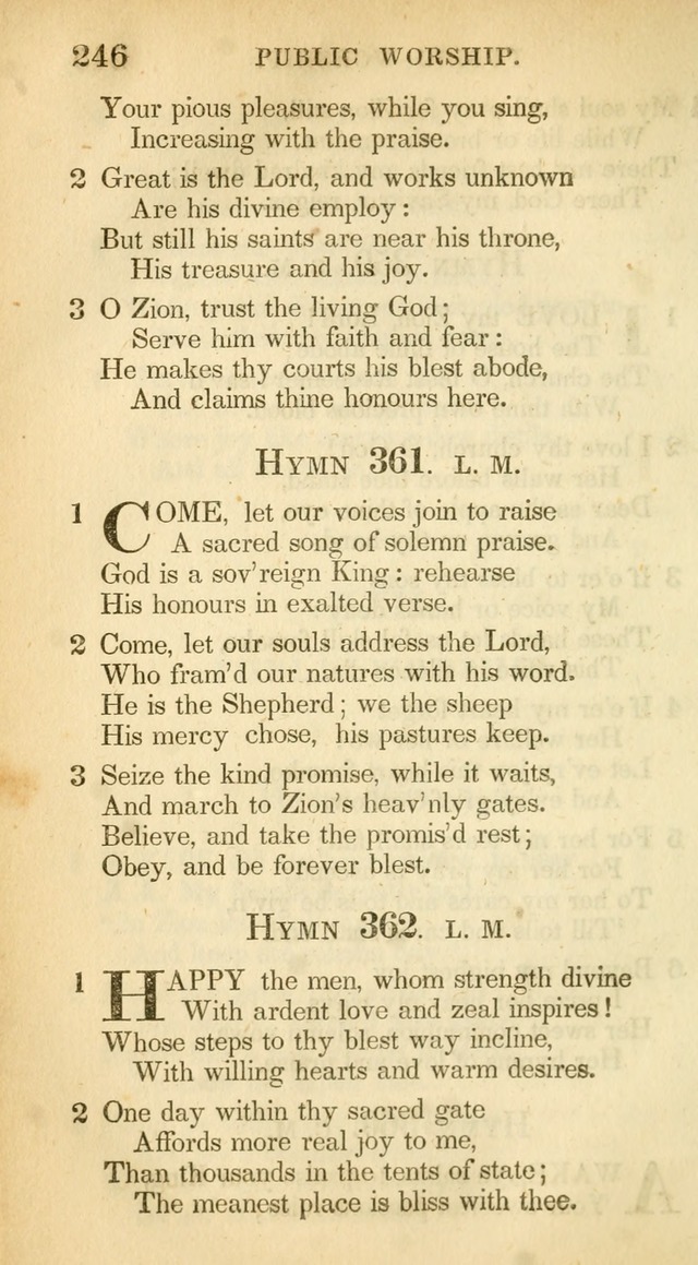 A Collection of Hymns and a Liturgy: for the use of Evangelical Lutheran Churches, to which are added prayers for families and individuals (New and Enl. Stereotype Ed.) page 246