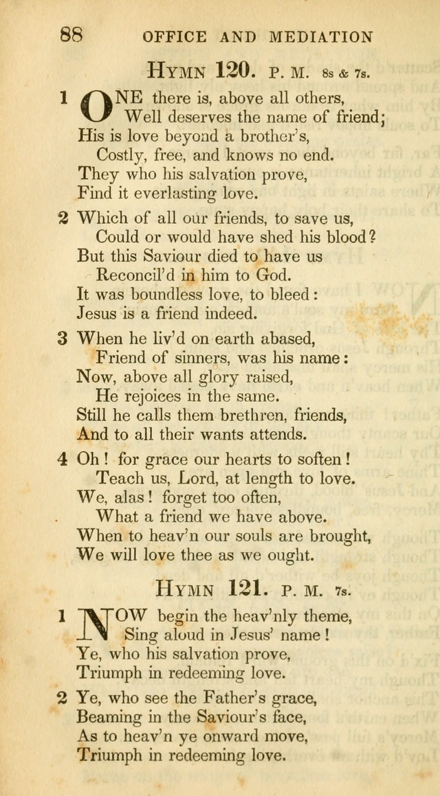 A Collection of Hymns and a Liturgy: for the use of Evangelical Lutheran Churches, to which are added prayers for families and individuals (New and Enl. Stereotype Ed.) page 88