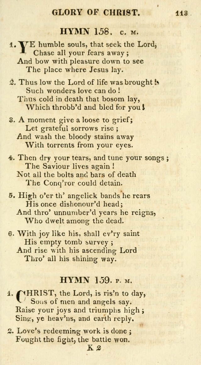 A Collection of Hymns and a Liturgy for the Use of Evangelical Lutheran Churches: to which are added prayers for families and individuals page 113