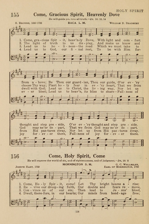 Church Hymnal, Mennonite: a collection of hymns and sacred songs suitable for use in public worship, worship in the home, and all general occasions (1st ed. ) [with Deutscher Anhang] page 116