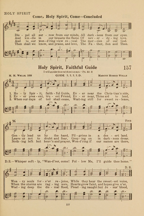 Church Hymnal, Mennonite: a collection of hymns and sacred songs suitable for use in public worship, worship in the home, and all general occasions (1st ed. ) [with Deutscher Anhang] page 117