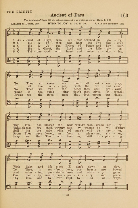 Church Hymnal, Mennonite: a collection of hymns and sacred songs suitable for use in public worship, worship in the home, and all general occasions (1st ed. ) [with Deutscher Anhang] page 119