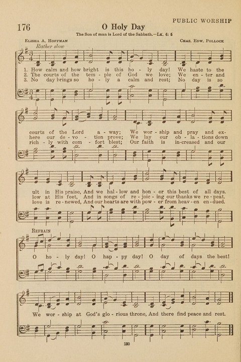 Church Hymnal, Mennonite: a collection of hymns and sacred songs suitable for use in public worship, worship in the home, and all general occasions (1st ed. ) [with Deutscher Anhang] page 130
