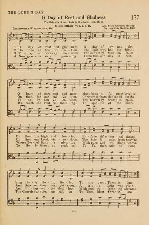 Church Hymnal, Mennonite: a collection of hymns and sacred songs suitable for use in public worship, worship in the home, and all general occasions (1st ed. ) [with Deutscher Anhang] page 131