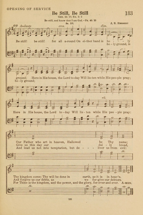 Church Hymnal, Mennonite: a collection of hymns and sacred songs suitable for use in public worship, worship in the home, and all general occasions (1st ed. ) [with Deutscher Anhang] page 135