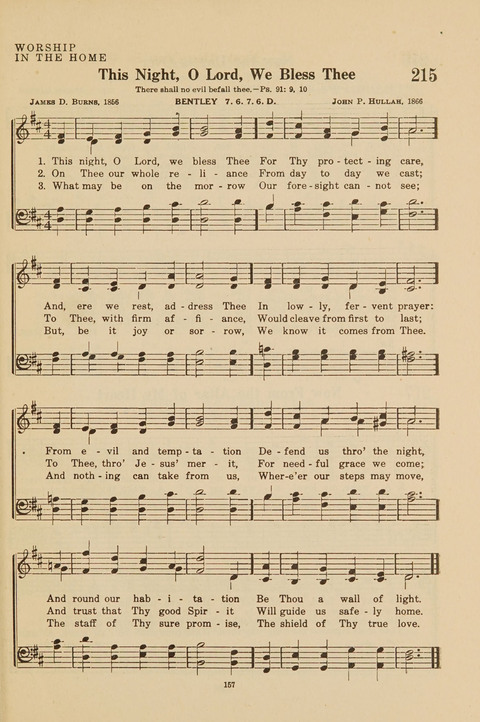 Church Hymnal, Mennonite: a collection of hymns and sacred songs suitable for use in public worship, worship in the home, and all general occasions (1st ed. ) [with Deutscher Anhang] page 157