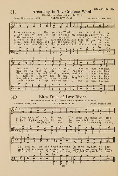 Church Hymnal, Mennonite: a collection of hymns and sacred songs suitable for use in public worship, worship in the home, and all general occasions (1st ed. ) [with Deutscher Anhang] page 236