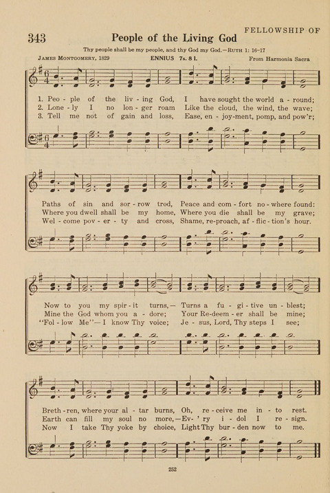 Church Hymnal, Mennonite: a collection of hymns and sacred songs suitable for use in public worship, worship in the home, and all general occasions (1st ed. ) [with Deutscher Anhang] page 252