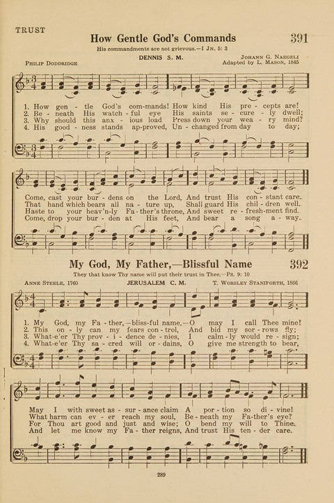 Church Hymnal, Mennonite: a collection of hymns and sacred songs suitable for use in public worship, worship in the home, and all general occasions (1st ed. ) [with Deutscher Anhang] page 289