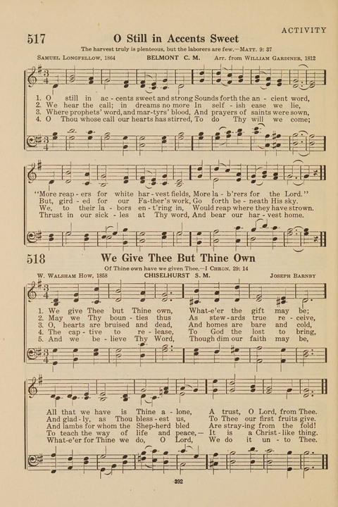 Church Hymnal, Mennonite: a collection of hymns and sacred songs suitable for use in public worship, worship in the home, and all general occasions (1st ed. ) [with Deutscher Anhang] page 392
