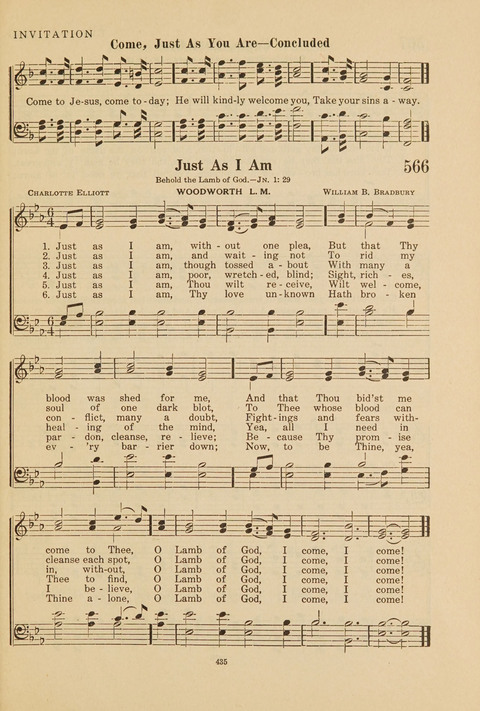 Church Hymnal, Mennonite: a collection of hymns and sacred songs suitable for use in public worship, worship in the home, and all general occasions (1st ed. ) [with Deutscher Anhang] page 435
