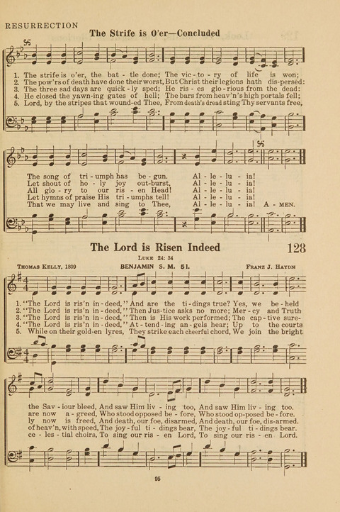 Church Hymnal, Mennonite: a collection of hymns and sacred songs suitable for use in public worship, worship in the home, and all general occasions (1st ed. ) [with Deutscher Anhang] page 95