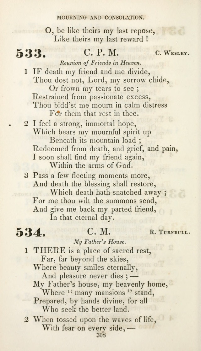 Christian Hymns for Public and Private Worship: a collection compiled  by a committee of the Cheshire Pastoral Association (11th ed.) page 308