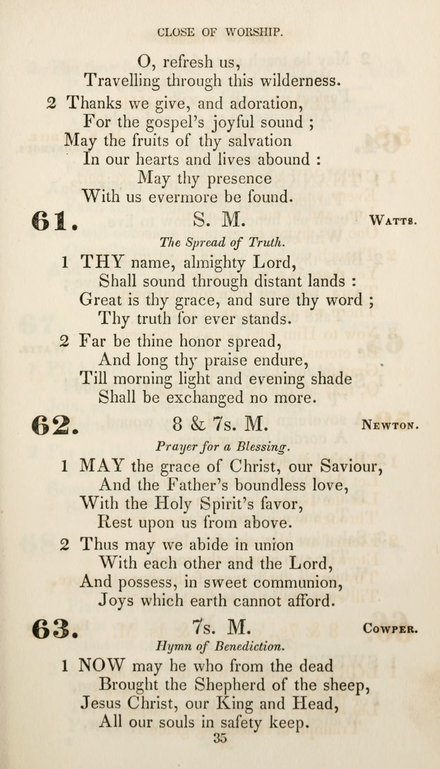 Christian Hymns for Public and Private Worship: a collection compiled  by a committee of the Cheshire Pastoral Association (11th ed.) page 35