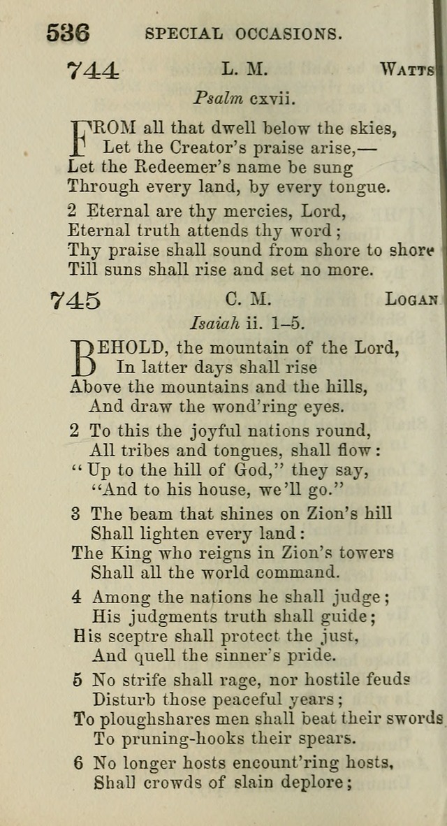 A Collection of Hymns for Public, Social, and Domestic Worship page 540
