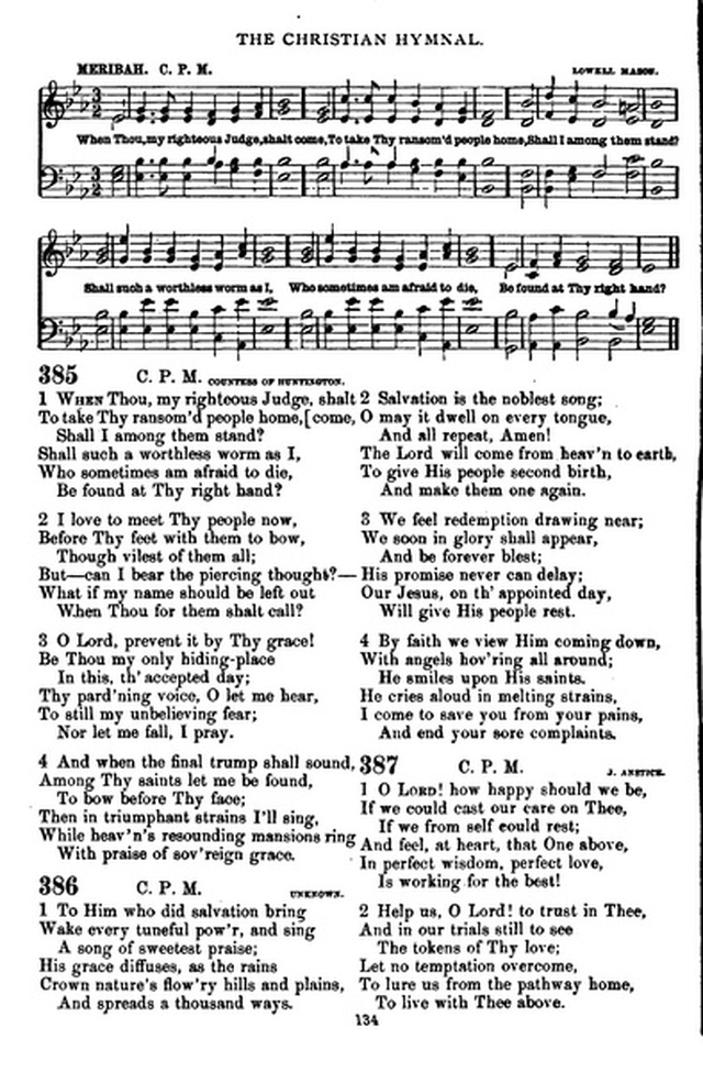 The Christian hymnal: a collection of hymns and tunes for congregational and social worship; in two parts (Rev.) page 134