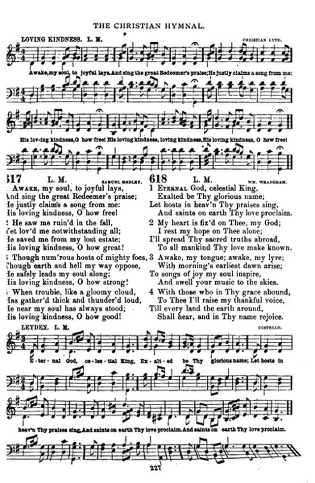 The Christian hymnal: a collection of hymns and tunes for congregational and social worship; in two parts (Rev.) page 227
