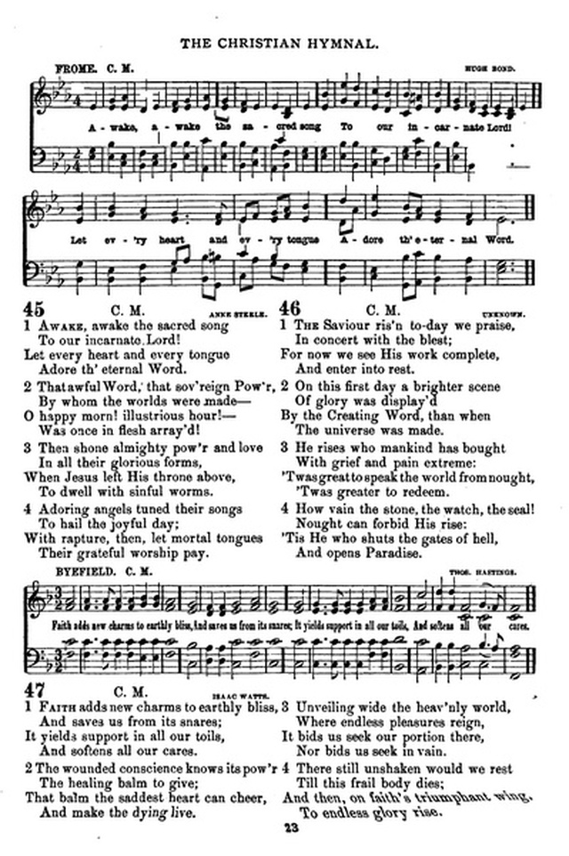 The Christian hymnal: a collection of hymns and tunes for congregational and social worship; in two parts (Rev.) page 23