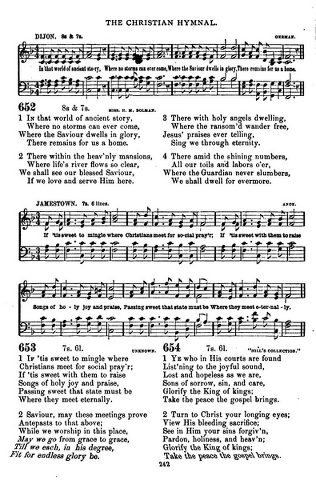 The Christian hymnal: a collection of hymns and tunes for congregational and social worship; in two parts (Rev.) page 242