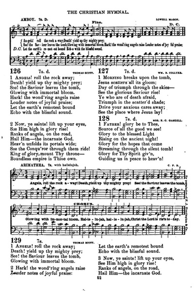 The Christian hymnal: a collection of hymns and tunes for congregational and social worship; in two parts (Rev.) page 52