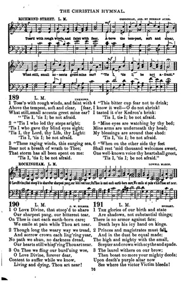 The Christian hymnal: a collection of hymns and tunes for congregational and social worship; in two parts (Rev.) page 76