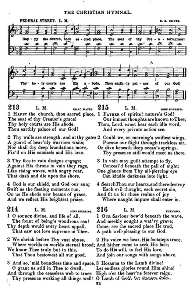 The Christian hymnal: a collection of hymns and tunes for congregational and social worship; in two parts (Rev.) page 83