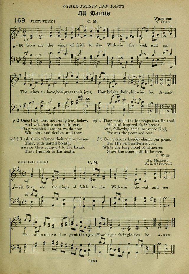 The Church Hymnal: containing hymns approved and set forth by the general conventions of 1892 and 1916; together with hymns for the use of guilds and brotherhoods, and for special occasions (Rev. ed) page 168