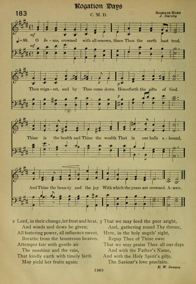 The Church Hymnal: containing hymns approved and set forth by the general conventions of 1892 and 1916; together with hymns for the use of guilds and brotherhoods, and for special occasions (Rev. ed) page 181