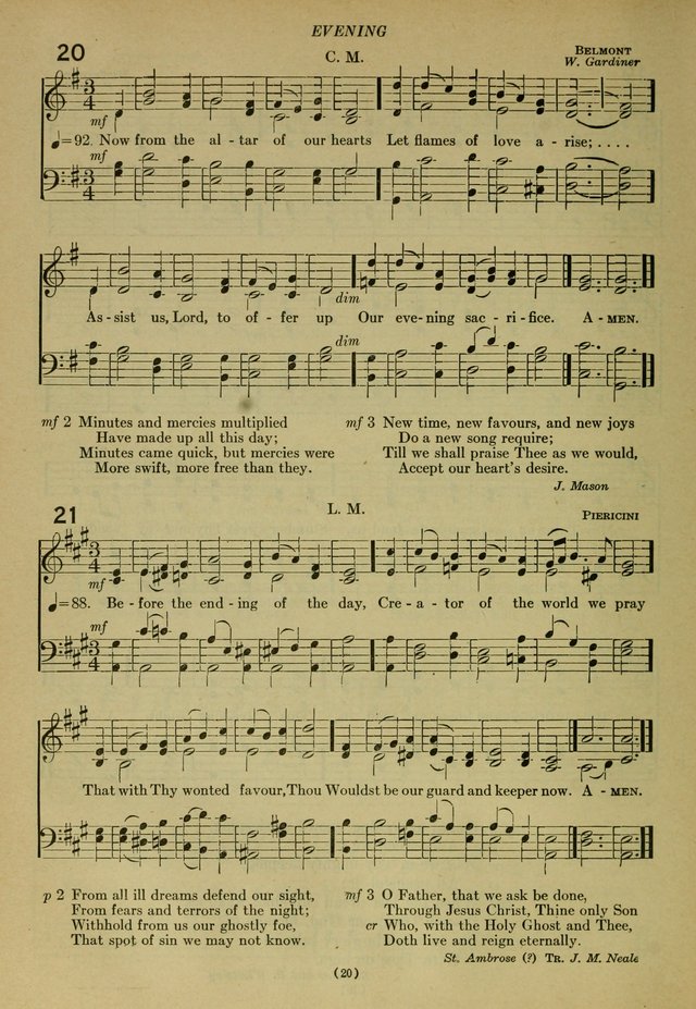 The Church Hymnal: containing hymns approved and set forth by the general conventions of 1892 and 1916; together with hymns for the use of guilds and brotherhoods, and for special occasions (Rev. ed) page 21