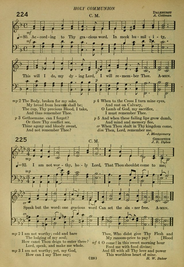 The Church Hymnal: containing hymns approved and set forth by the general conventions of 1892 and 1916; together with hymns for the use of guilds and brotherhoods, and for special occasions (Rev. ed) page 221