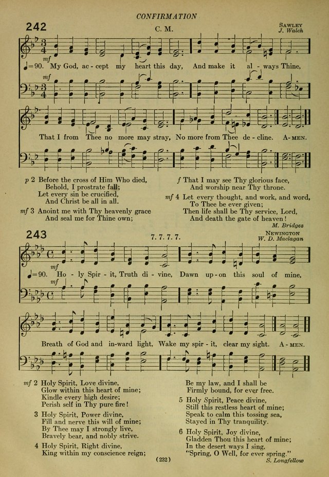 The Church Hymnal: containing hymns approved and set forth by the general conventions of 1892 and 1916; together with hymns for the use of guilds and brotherhoods, and for special occasions (Rev. ed) page 233