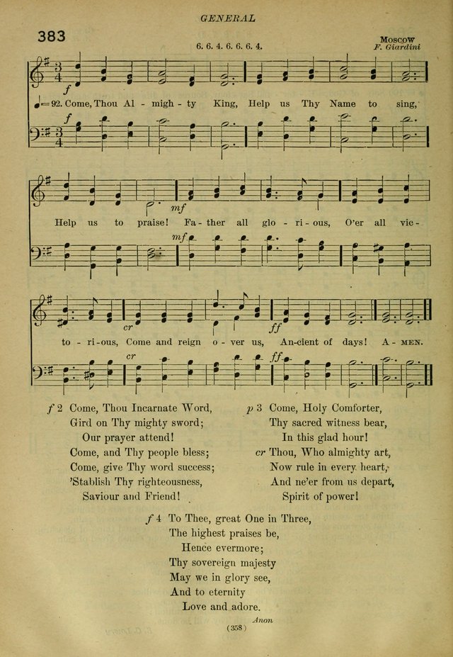 The Church Hymnal: containing hymns approved and set forth by the general conventions of 1892 and 1916; together with hymns for the use of guilds and brotherhoods, and for special occasions (Rev. ed) page 359