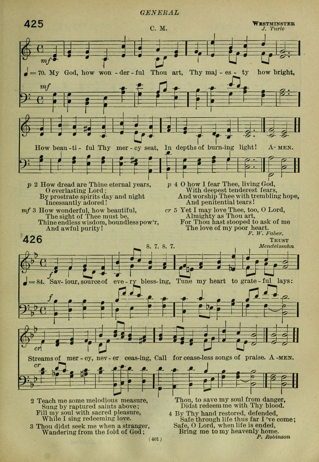 The Church Hymnal: containing hymns approved and set forth by the general conventions of 1892 and 1916; together with hymns for the use of guilds and brotherhoods, and for special occasions (Rev. ed) page 402