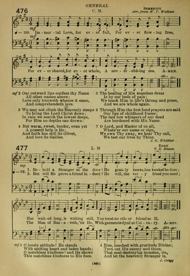 The Church Hymnal: containing hymns approved and set forth by the general conventions of 1892 and 1916; together with hymns for the use of guilds and brotherhoods, and for special occasions (Rev. ed) page 449