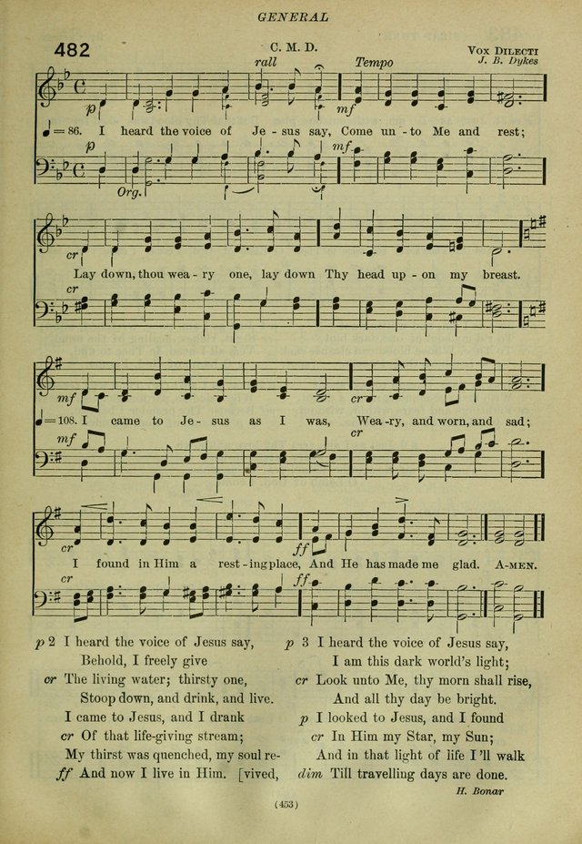 The Church Hymnal: containing hymns approved and set forth by the general conventions of 1892 and 1916; together with hymns for the use of guilds and brotherhoods, and for special occasions (Rev. ed) page 454
