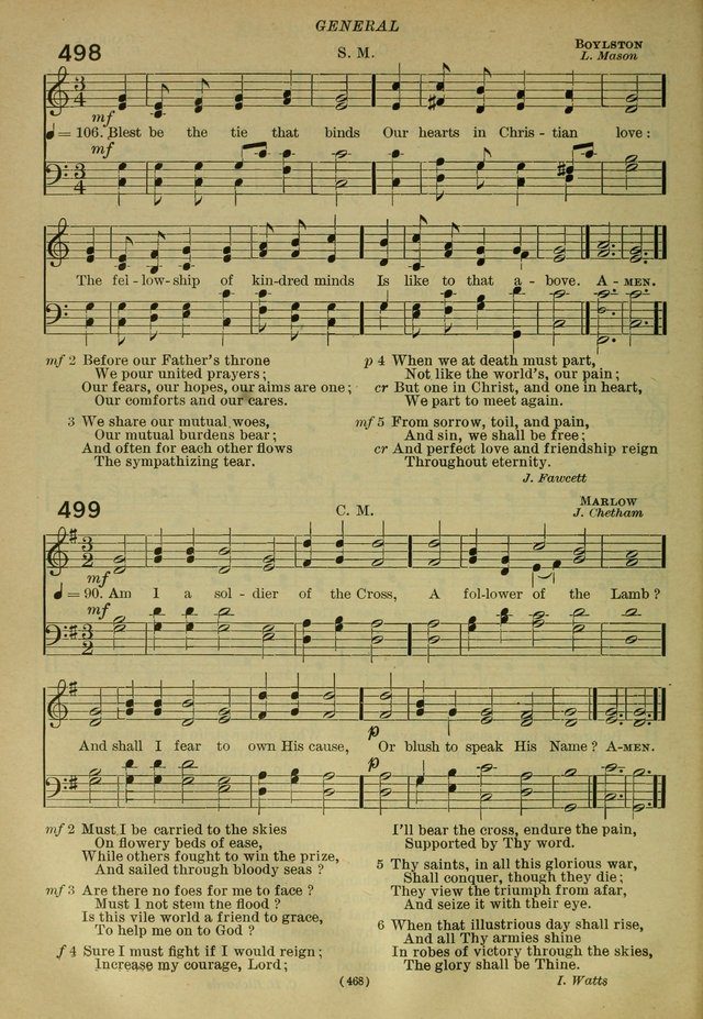 The Church Hymnal: containing hymns approved and set forth by the general conventions of 1892 and 1916; together with hymns for the use of guilds and brotherhoods, and for special occasions (Rev. ed) page 469
