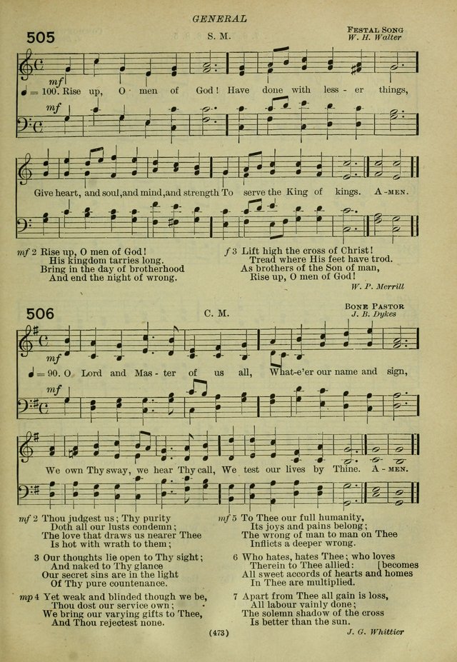 The Church Hymnal: containing hymns approved and set forth by the general conventions of 1892 and 1916; together with hymns for the use of guilds and brotherhoods, and for special occasions (Rev. ed) page 474