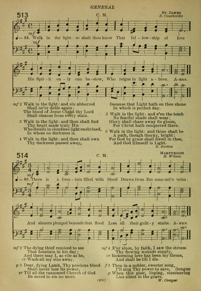 The Church Hymnal: containing hymns approved and set forth by the general conventions of 1892 and 1916; together with hymns for the use of guilds and brotherhoods, and for special occasions (Rev. ed) page 479
