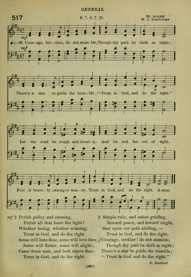 The Church Hymnal: containing hymns approved and set forth by the general conventions of 1892 and 1916; together with hymns for the use of guilds and brotherhoods, and for special occasions (Rev. ed) page 482