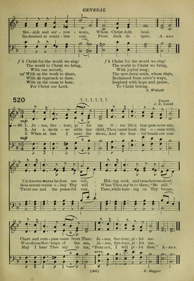 The Church Hymnal: containing hymns approved and set forth by the general conventions of 1892 and 1916; together with hymns for the use of guilds and brotherhoods, and for special occasions (Rev. ed) page 484