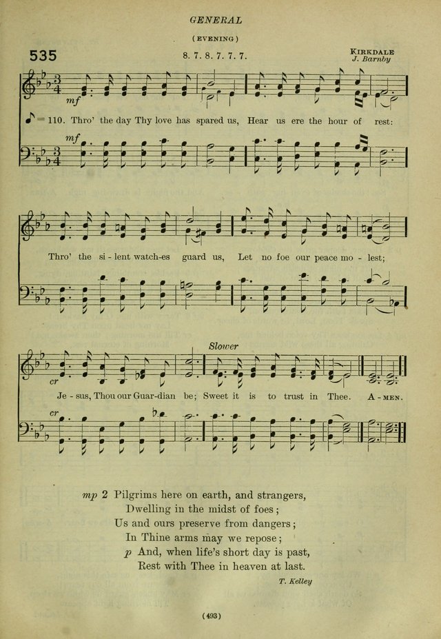 The Church Hymnal: containing hymns approved and set forth by the general conventions of 1892 and 1916; together with hymns for the use of guilds and brotherhoods, and for special occasions (Rev. ed) page 494