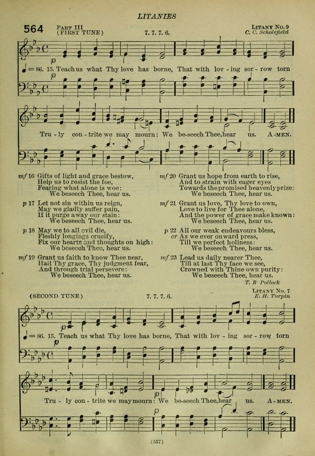 The Church Hymnal: containing hymns approved and set forth by the general conventions of 1892 and 1916; together with hymns for the use of guilds and brotherhoods, and for special occasions (Rev. ed) page 518