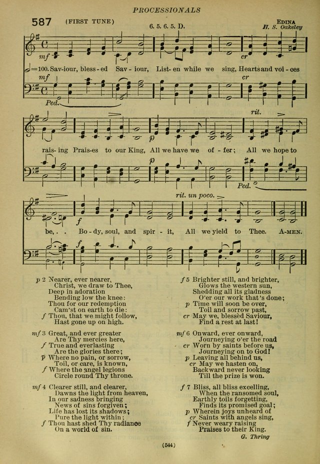 The Church Hymnal: containing hymns approved and set forth by the general conventions of 1892 and 1916; together with hymns for the use of guilds and brotherhoods, and for special occasions (Rev. ed) page 545