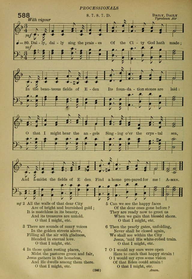 The Church Hymnal: containing hymns approved and set forth by the general conventions of 1892 and 1916; together with hymns for the use of guilds and brotherhoods, and for special occasions (Rev. ed) page 547