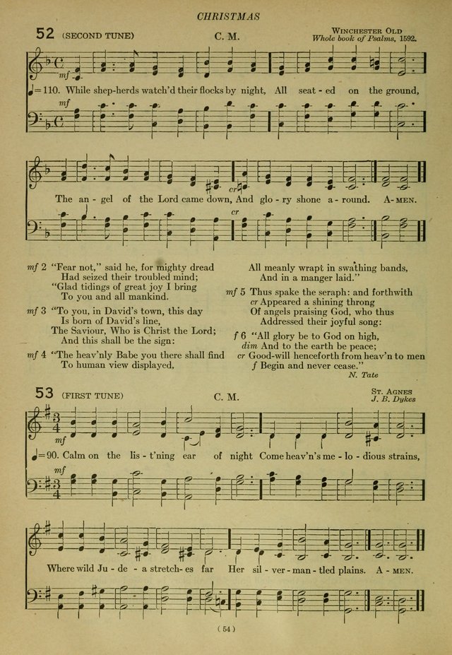 The Church Hymnal: containing hymns approved and set forth by the general conventions of 1892 and 1916; together with hymns for the use of guilds and brotherhoods, and for special occasions (Rev. ed) page 55