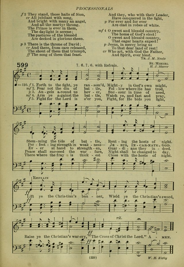 The Church Hymnal: containing hymns approved and set forth by the general conventions of 1892 and 1916; together with hymns for the use of guilds and brotherhoods, and for special occasions (Rev. ed) page 560