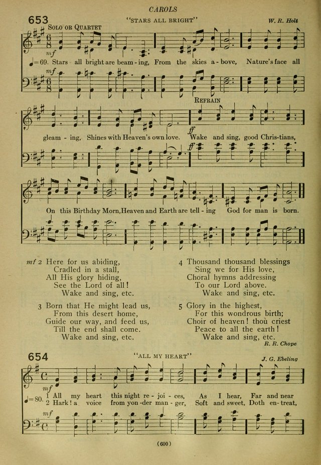 The Church Hymnal: containing hymns approved and set forth by the general conventions of 1892 and 1916; together with hymns for the use of guilds and brotherhoods, and for special occasions (Rev. ed) page 603